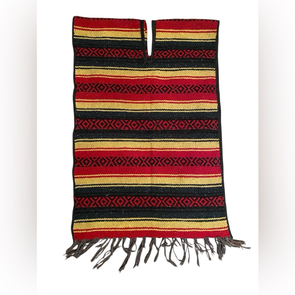 Mexican Falsa Blanket Poncho OS